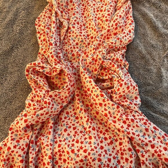 OLd Navy Dress‎ Plus XXL Ditsy Floral Square Neck Flutter Sleeve Peasant 16714 - Picture 6 of 12